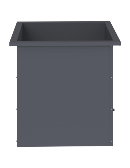 Fioriera da giardino con LED Antracite 50 x 50 x 48 cm Acciaio