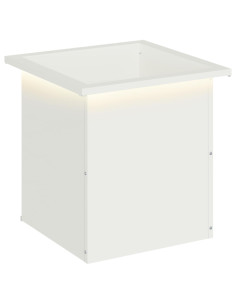 Fioriera da giardino con LED Bianco 40 x 40 x 40 cm Acciaio 2