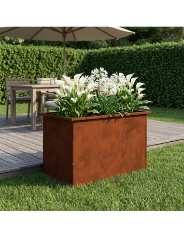 Fioriera da giardino con LED Ruggine 50 x 80 x 48 cm