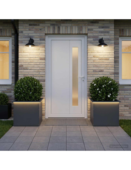 Fioriera da giardino con LED 2 pz Antracite 50 x 60 x 48 cm