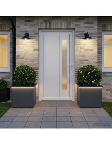 Fioriera da giardino con LED 2 pz Antracite 50 x 60 x 48 cm