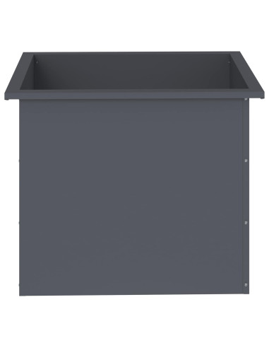Fioriera da giardino con LED 2 pz Antracite 50 x 60 x 48 cm