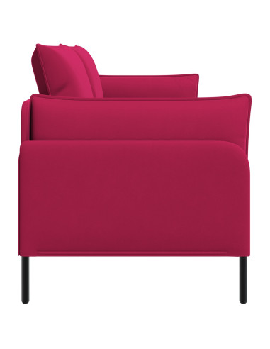 Divano 3-Persone 3 posto Rosso Vino 222 x 81 x 89 cm Velluto