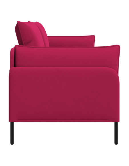 Divano 3-Persone 3 posto Rosso Vino 222 x 81 x 89 cm Velluto