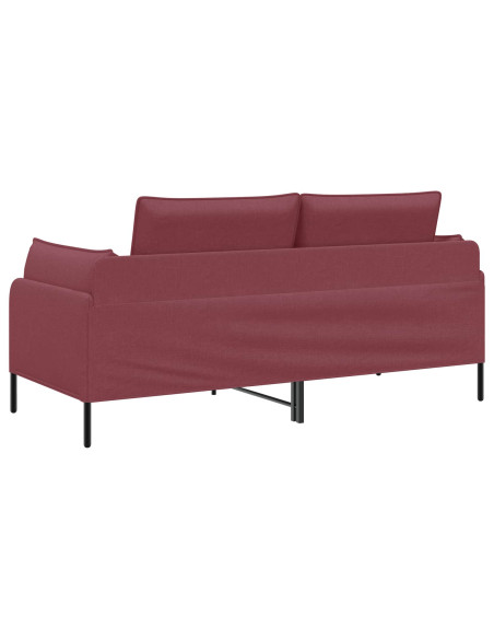Divano a 2 Posti Rosso Vino 188 x 81 x 89 cm Tessuto
