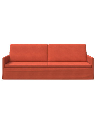 Divano a 3 posti Rosso Arancio 220 x 81 x 82 cm