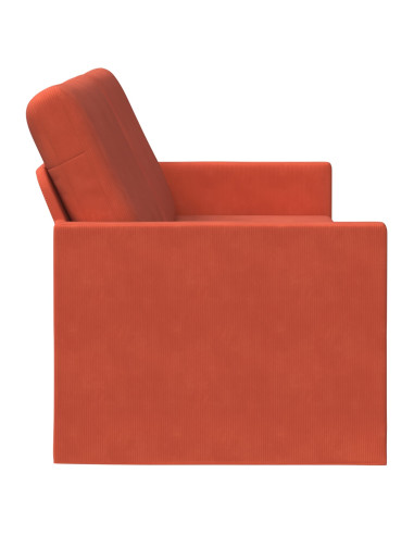 Divano a 3 posti Rosso Arancio 220 x 81 x 82 cm