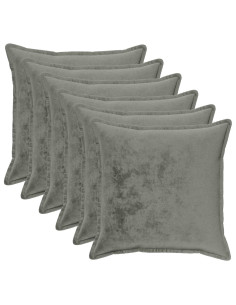Federa 6 pcs HOUTEN Grigio Scuro 55 x 55 cm Flanella