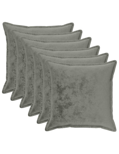 Federa 6 pcs HOUTEN Grigio Scuro 55 x 55 cm Flanella