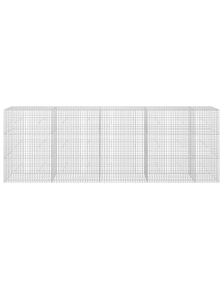 Gabione con filo da 5 mm e rete da 5x5 cm 450x30x150 cm