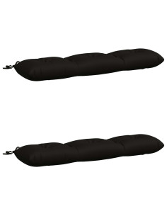 Cuscini per Panchina a 2 Pezzi VIANEN 100% Poliestere Nero 2
