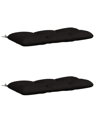 Cuscini per Panchina a 2 Pezzi VIANEN 100% Poliestere Nero