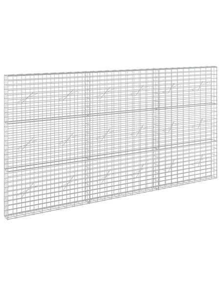 Gabione con Filo da 3,5 mm e Rete da 5x10 cm 300x10x150 cm
