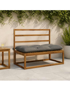 Cuscino per panchina VIANEN 100% Poliestere Grigio