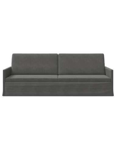 Divano a 3 posti Grigio Scuro 220 x 81 x 82 cm Tessuto in Cords