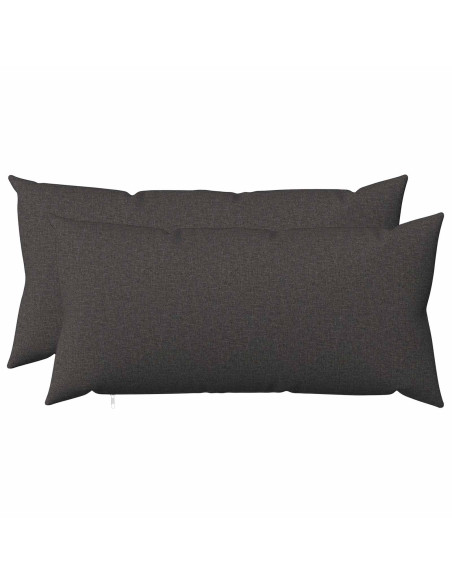 Cuscino con cuscino HEERLEN 2 pz Grigio Scuro Tessuto