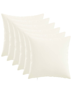 Cuscino con cuscino HEERLEN 6 pz Bianco Tessuto