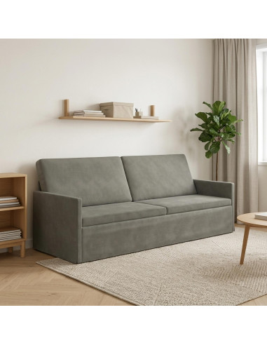 Divano a 3 posti Grigio Chiaro 220 x 81 x 82 cm