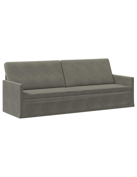 Divano a 3 posti Grigio Chiaro 220 x 81 x 82 cm