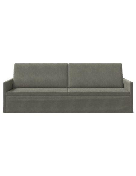 Divano a 3 posti Grigio Chiaro 220 x 81 x 82 cm