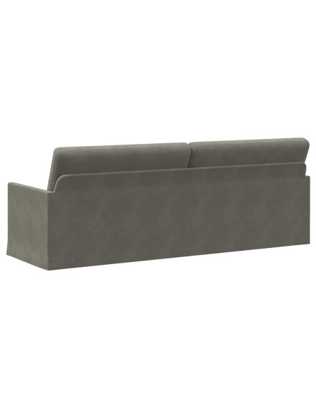 Divano a 3 posti Grigio Chiaro 220 x 81 x 82 cm