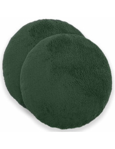 Federa 2 pcs HEERLEN Verde Scuro Ø 60 cm Bouclé