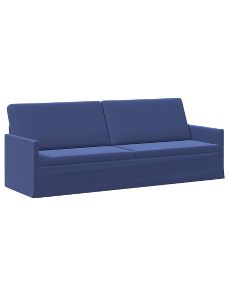 Divano a 3 posti Blu Polizia 220 x 81 x 82 cm Velluto (V)