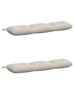 Cuscini per Panchina a 2 Pezzi VIANEN 100% Poliestere Bianco 2