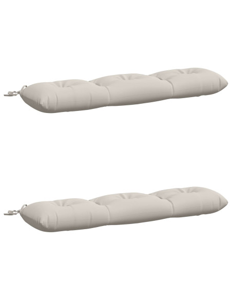 Cuscini per Panchina a 2 Pezzi VIANEN 100% Poliestere Bianco