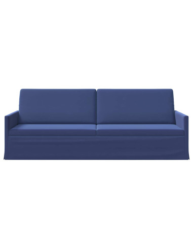 Divano a 3 posti Blu Polizia 220 x 81 x 82 cm Velluto (V)