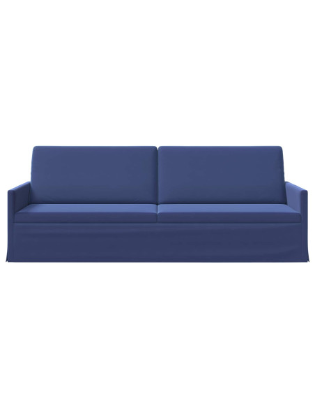 Divano a 3 posti Blu Polizia 220 x 81 x 82 cm Velluto (V)