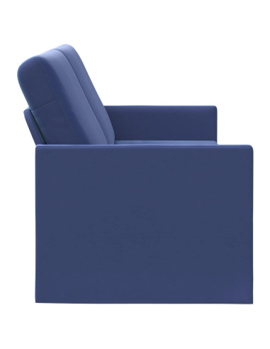 Divano a 3 posti Blu Polizia 220 x 81 x 82 cm Velluto (V)