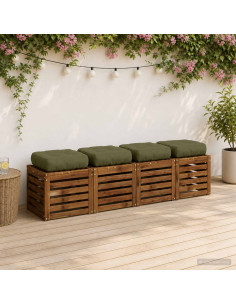Cuscini per Sedia in 4 Pezzi VIANEN 4 pcs 100% Poliestere
