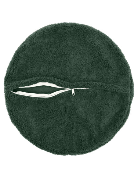 Federa 2 pcs HEERLEN Verde Scuro Ø 60 cm Bouclé