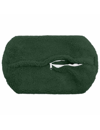 Federa 6 pcs HEERLEN Verde Scuro Ø 15 x 40 cm Bouclé