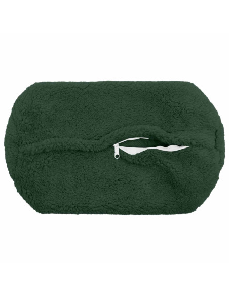 Federa 6 pcs HEERLEN Verde Scuro Ø 15 x 40 cm Bouclé