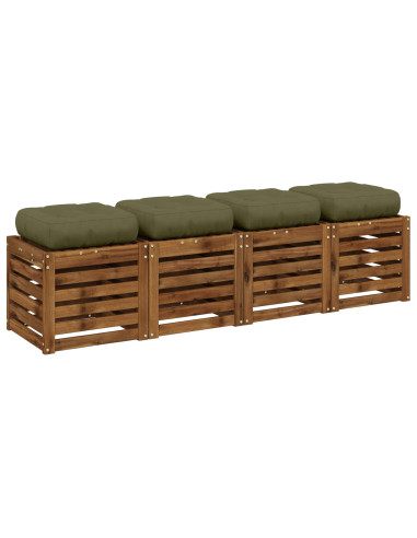 Cuscini per Sedia in 4 Pezzi VIANEN 4 pcs 100% Poliestere