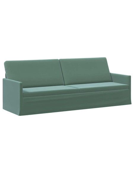 Divano a 3 posti Verde Mare 220 x 81 x 82 cm Velluto (V)