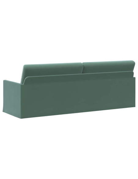 Divano a 3 posti Verde Mare 220 x 81 x 82 cm Velluto (V)