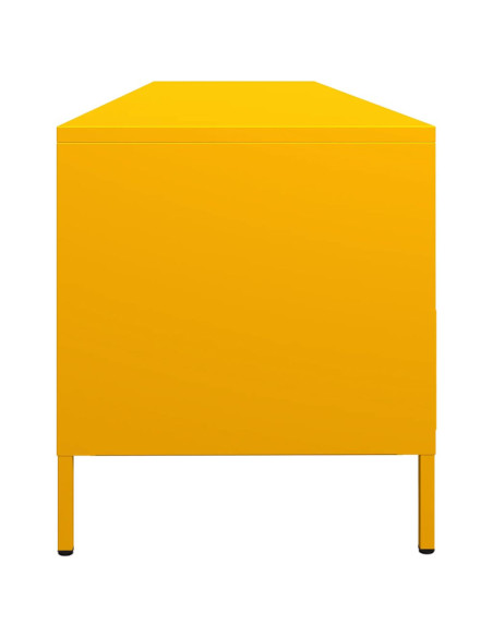 Mobile TV Giallo Senape 202x39x43,5cm Acciaio Laminato a Freddo