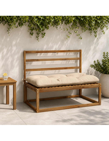 Cuscini per Panchina a 2 Pezzi VIANEN 100% Poliestere Crema