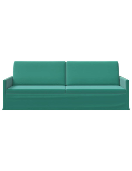 Divano a 3 posti Turchese 220 x 81 x 82 cm Velluto (V)