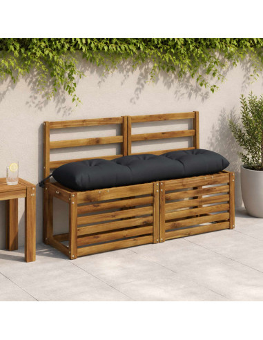 Cuscini per Panchina a 2 Pezzi VIANEN 100% Poliestere Blu Scuro