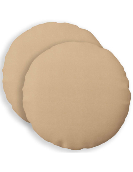 Cuscino con cuscino HEERLEN 2 pz Crema Tessuto