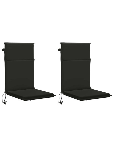Cuscini Bhair Alto Schienale in 2 Pezzi GEMERT 2 pz Nero