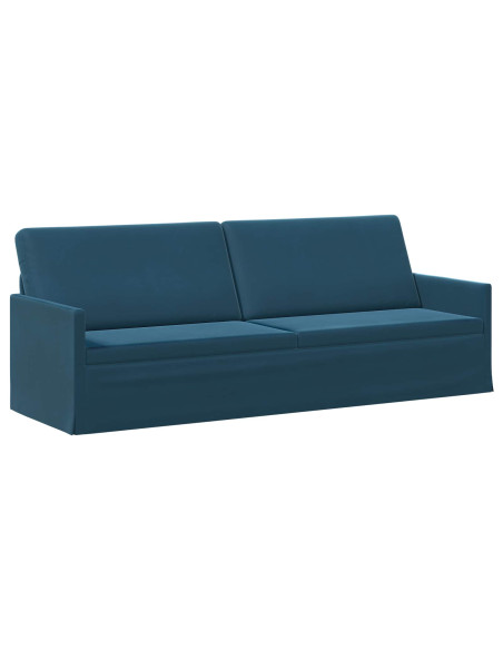 Divano a 3 posti Blu 220 x 81 x 82 cm Velluto (V)