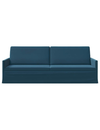 Divano a 3 posti Blu 220 x 81 x 82 cm Velluto (V)