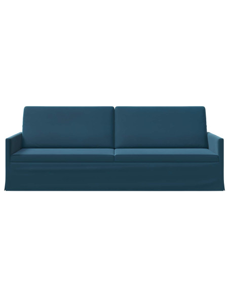 Divano a 3 posti Blu 220 x 81 x 82 cm Velluto (V)