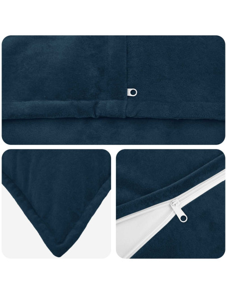 Federa 6 pcs HOUTEN Blu 60 x 60 cm Fleece in microfibra