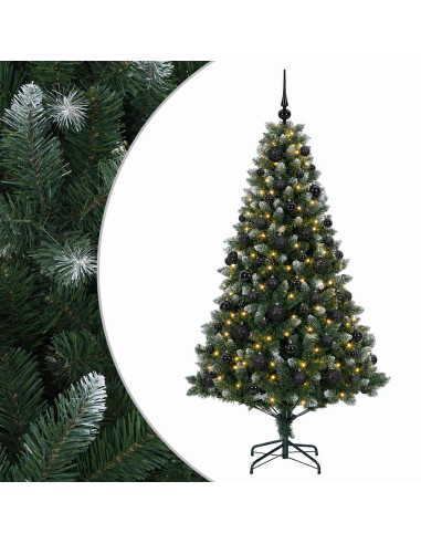 Albero di Natale Artificiale con Palline 180 cm 300 LED